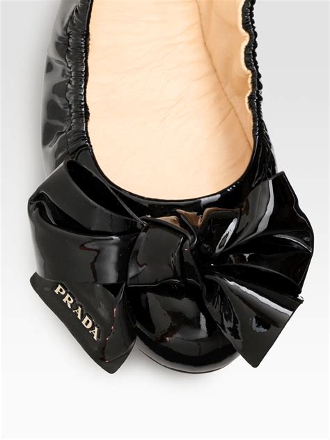 prada flat shoes with bow.